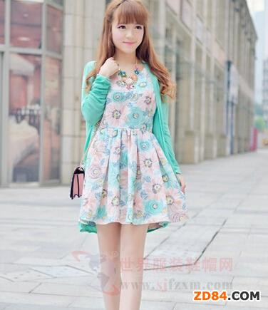 薄荷綠色針織開衫