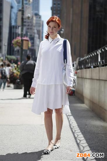 白襯衣 白色雪紡裙